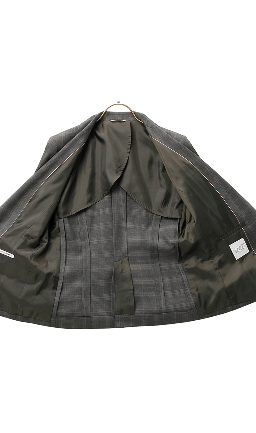 【訳アリ商品】1ボタンテーラードジャケット【セットアップ着用可】 グレー 7号