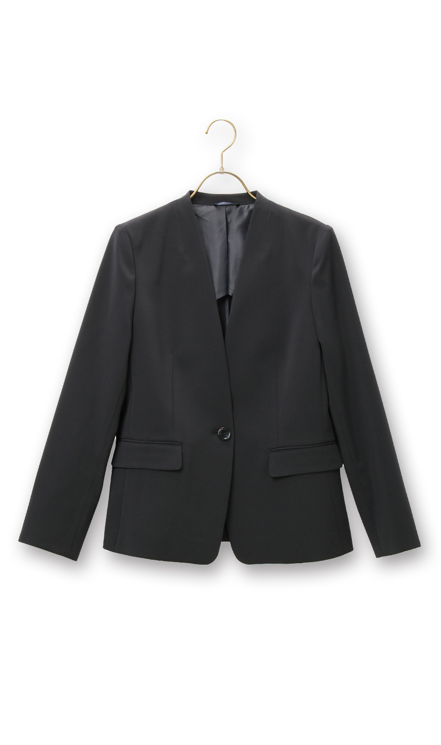 【訳アリ商品】Vカラー1つボタンジャケット【ウォッシャブル】【セットアップ着用可】 ネイビー 3号