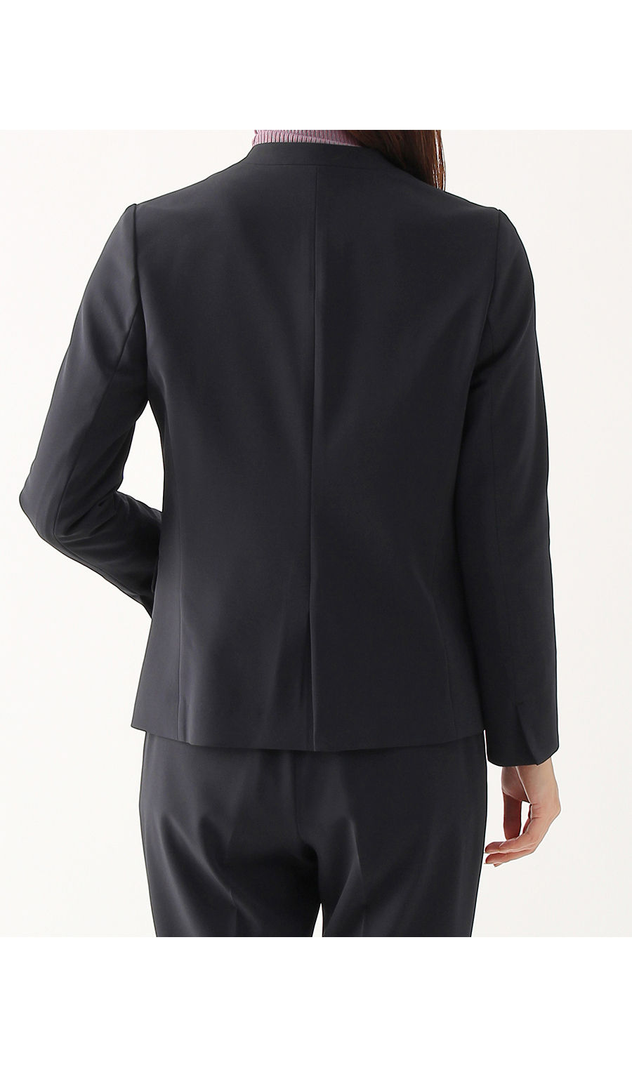 【訳アリ商品】Vカラー1つボタンジャケット【ウォッシャブル】【セットアップ着用可】 ネイビー 3号