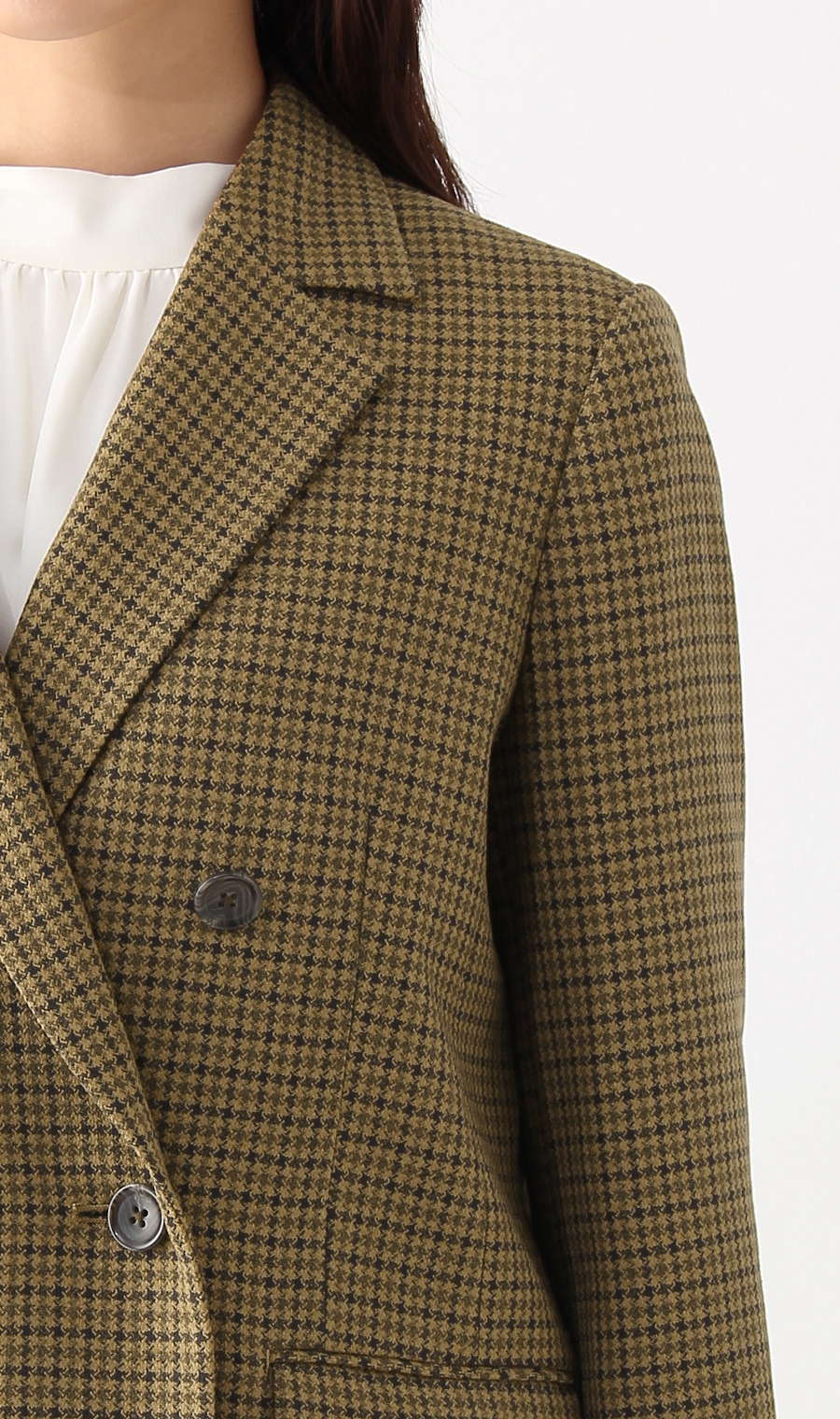 【訳アリ商品】6ボタンダブルジャケット【セットアップ着用可】 ブラウン 5号