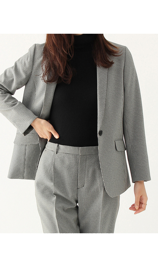 【訳アリ商品】1ボタンテーラードジャケット【セットアップ着用可】