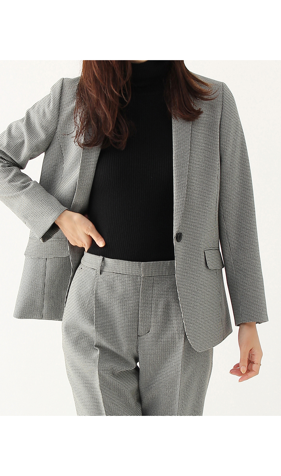 【訳アリ商品】1ボタンテーラードジャケット【セットアップ着用可】 グレー 5号