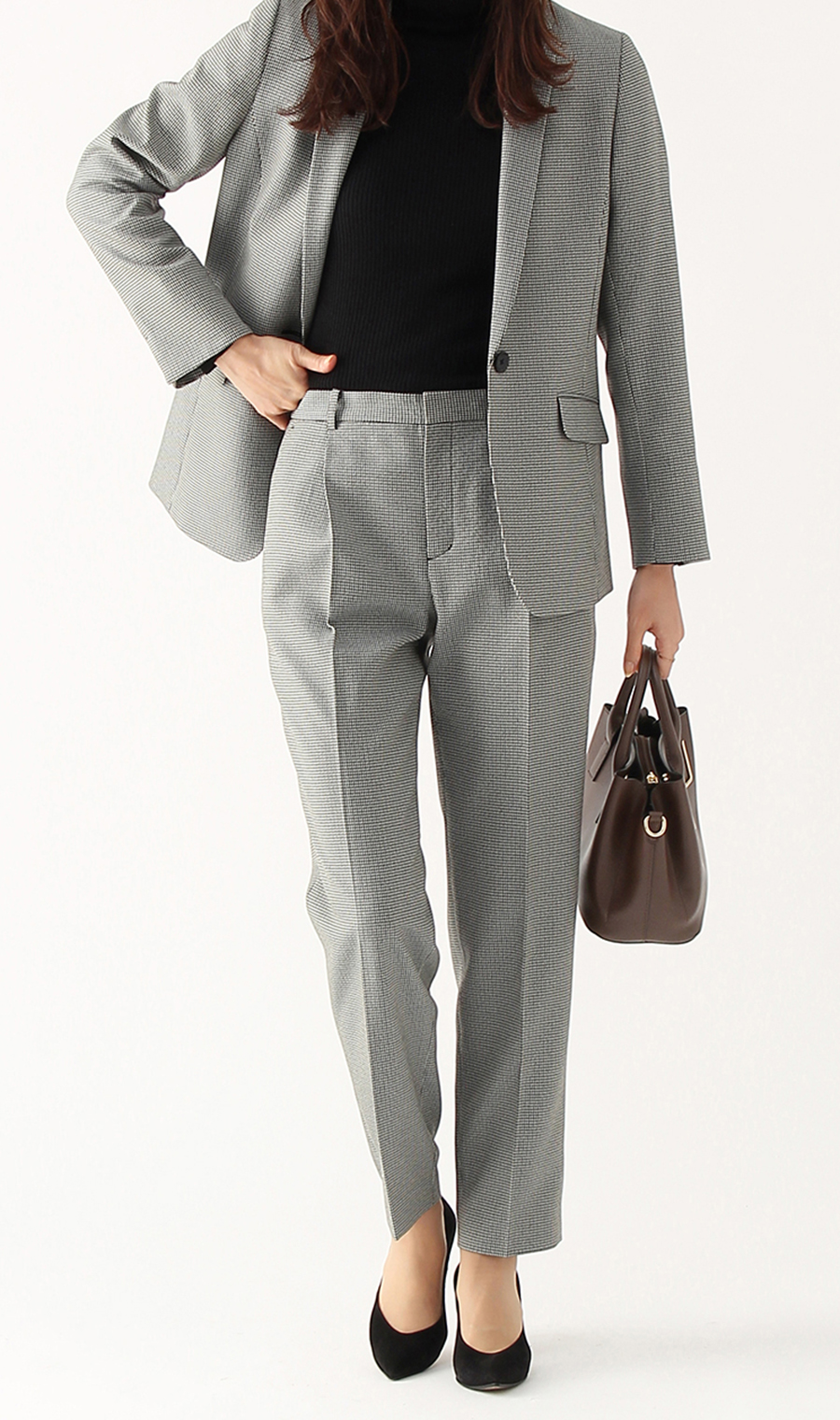 【訳アリ商品】1ボタンテーラードジャケット【セットアップ着用可】 グレー 5号