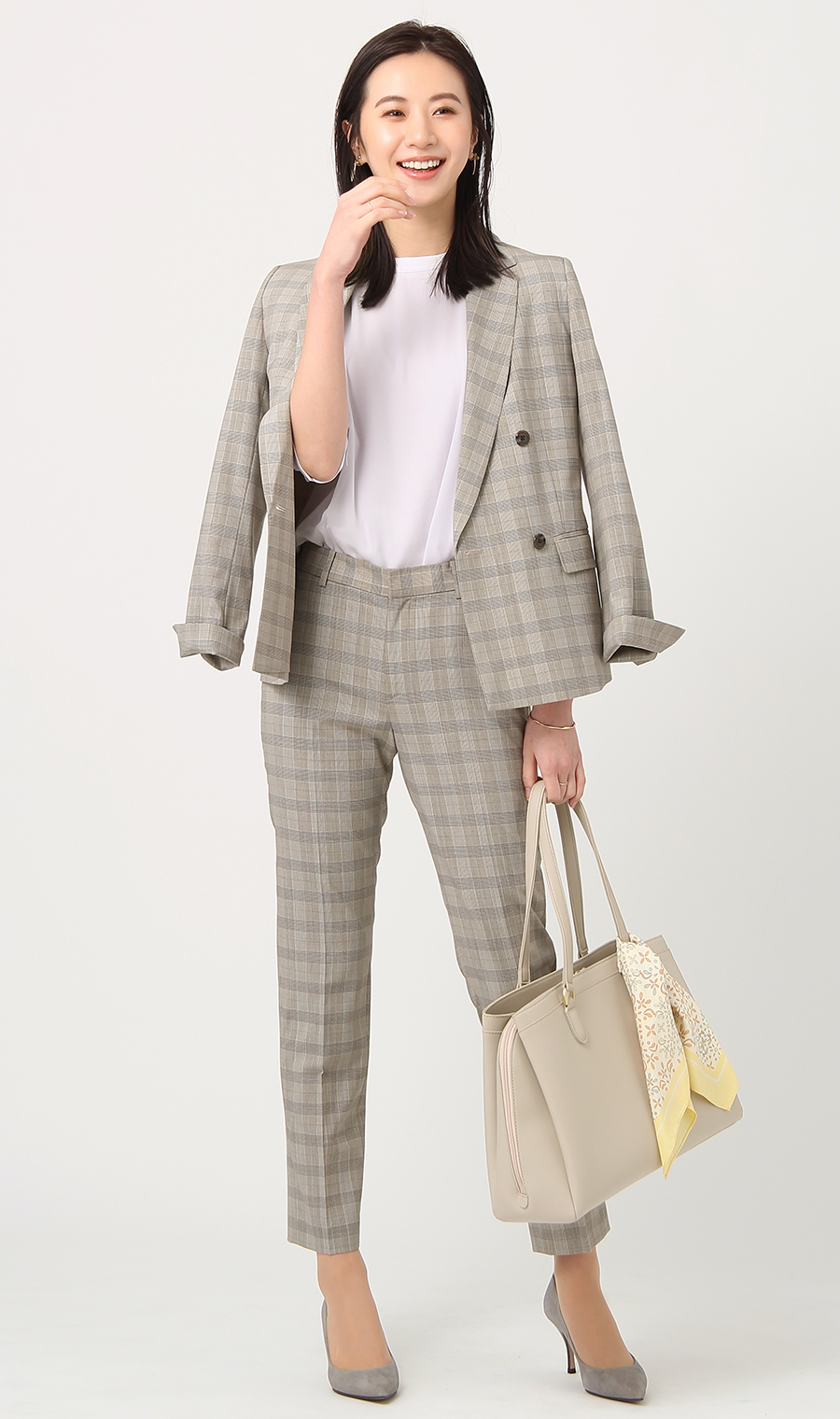 【訳アリ商品】ノータックテーパードパンツ【セットアップ着用可】【裾上げ済み】 ベージュ 7号