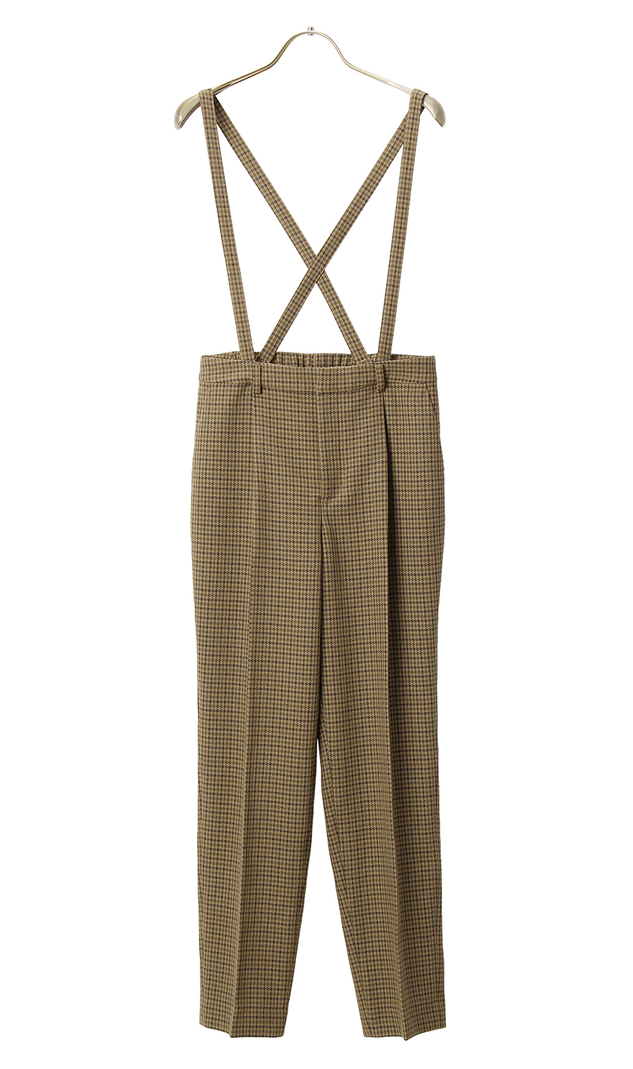 【訳アリ商品】テーパードパンツ【サスペンダー付き】【セットアップ着用可】【裾上げ済み】 ブラウン 5号