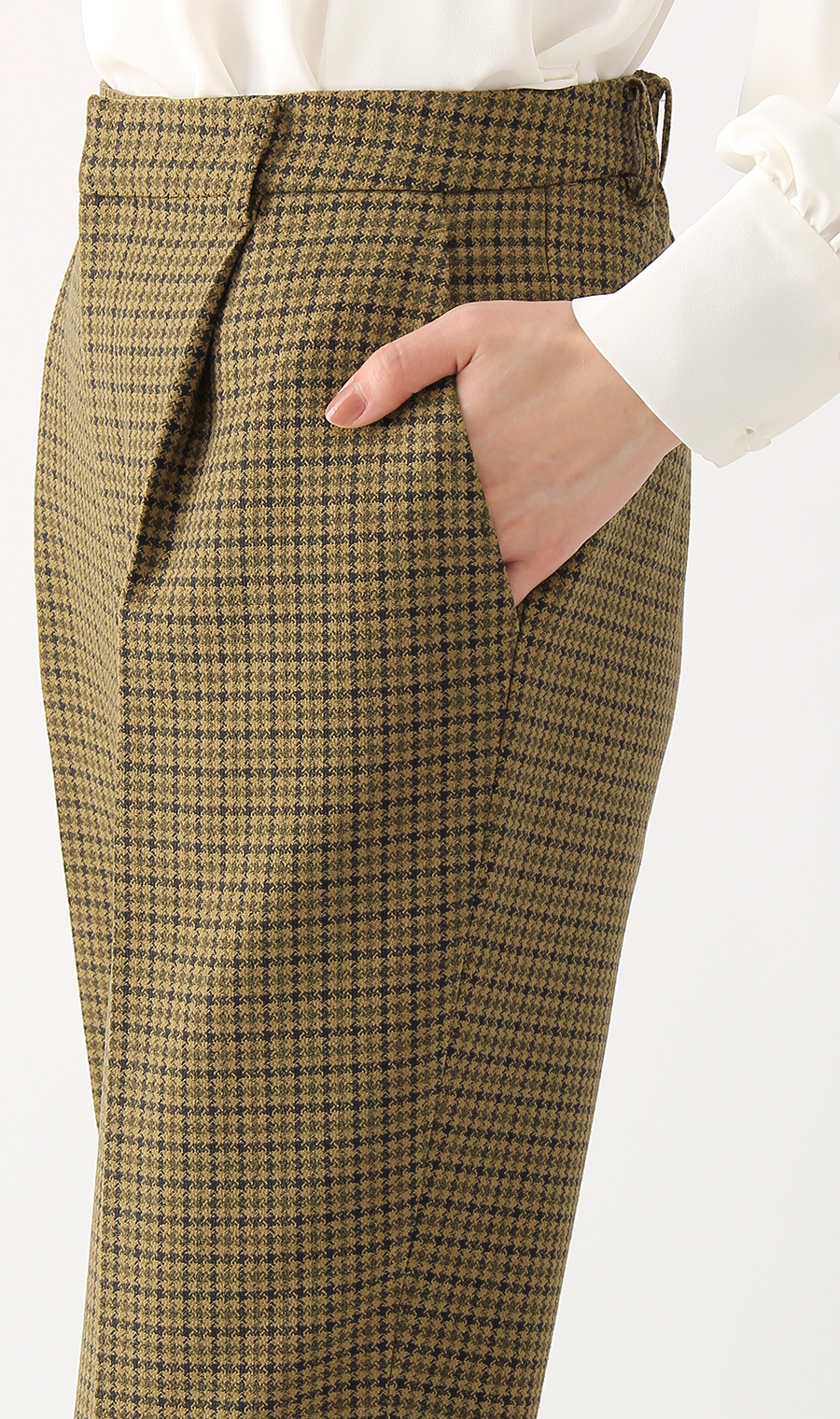 【訳アリ商品】テーパードパンツ【サスペンダー付き】【セットアップ着用可】【裾上げ済み】 ブラウン 5号