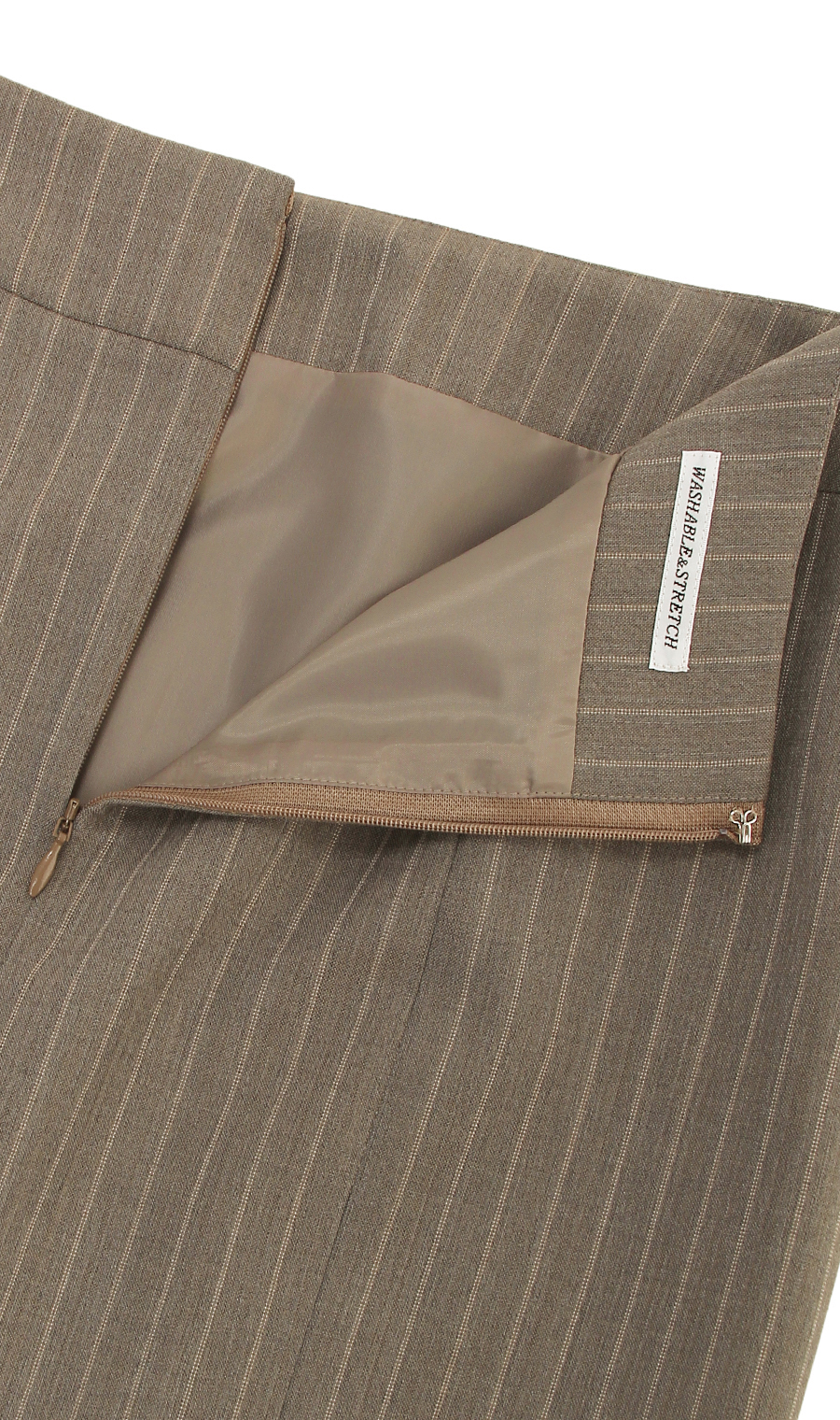 【訳アリ商品】タイトスカート【セットアップ着用可】【ウォッシャブル】 ベージュ 13号