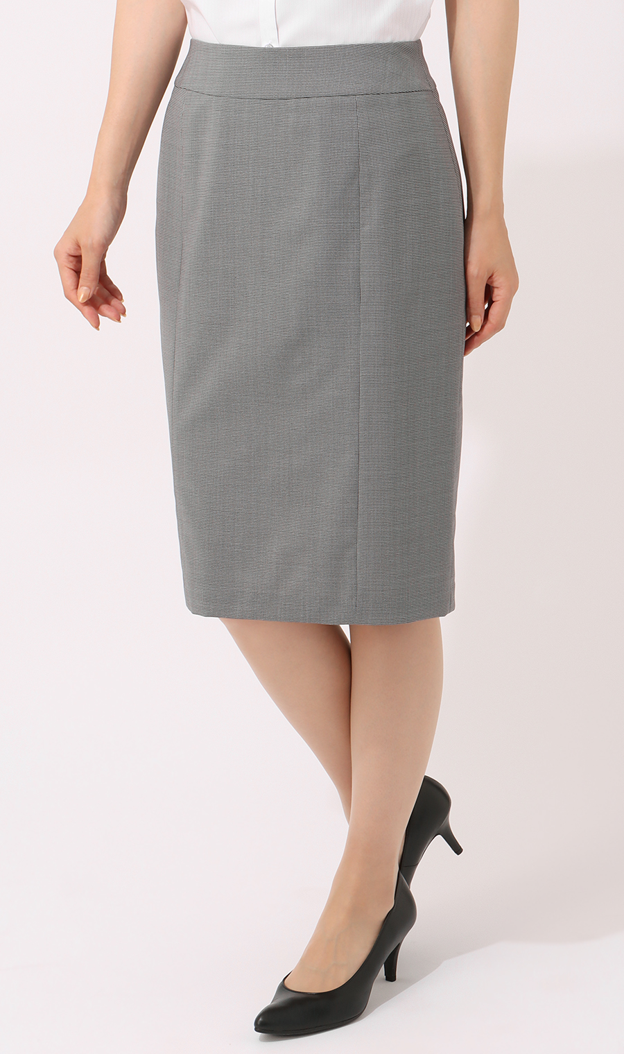 【訳アリ商品】タイトスカート【セットアップ着用可】 グレー 5号