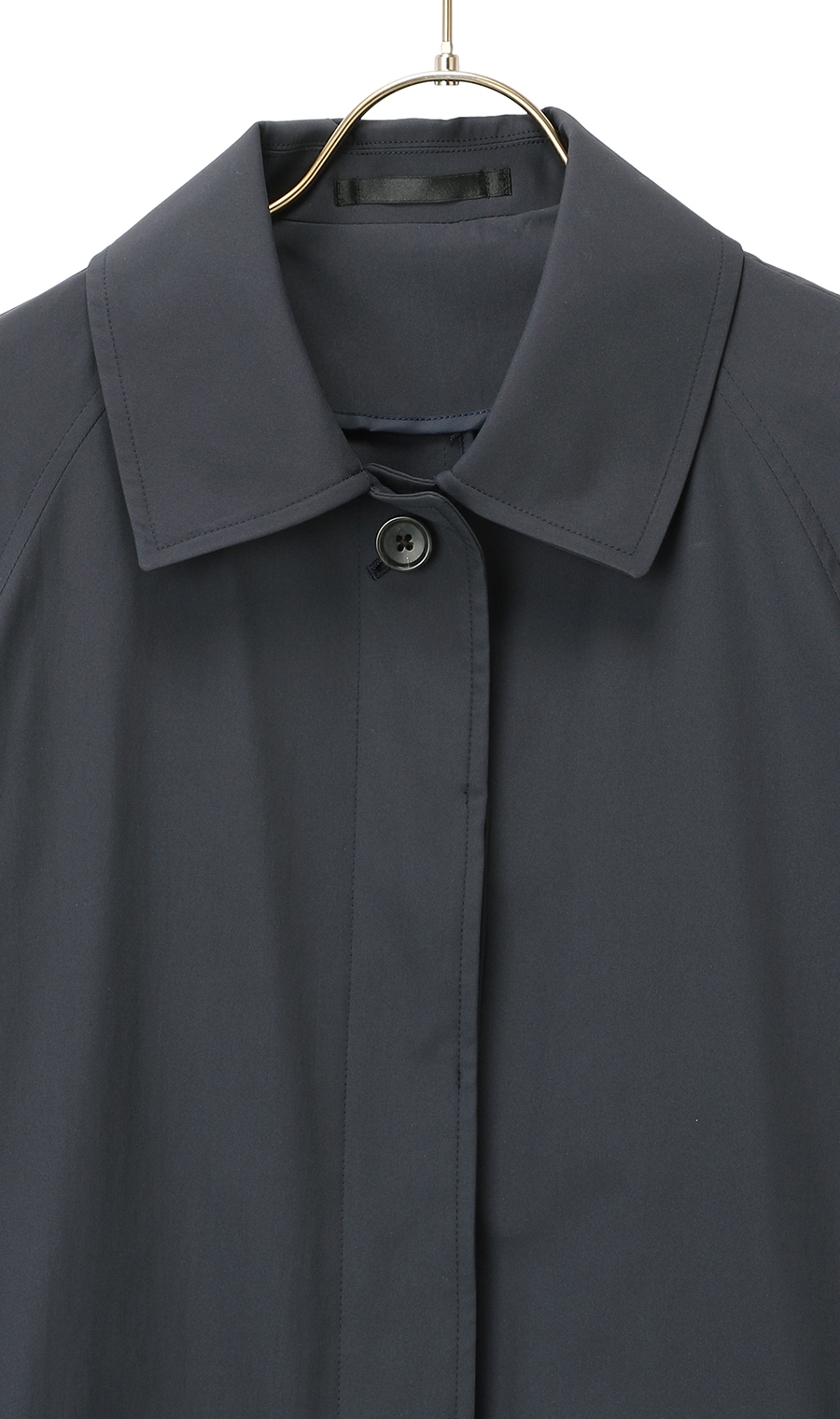 【訳アリ商品】ステンカラーコート【撥水加工】 ネイビー 9号