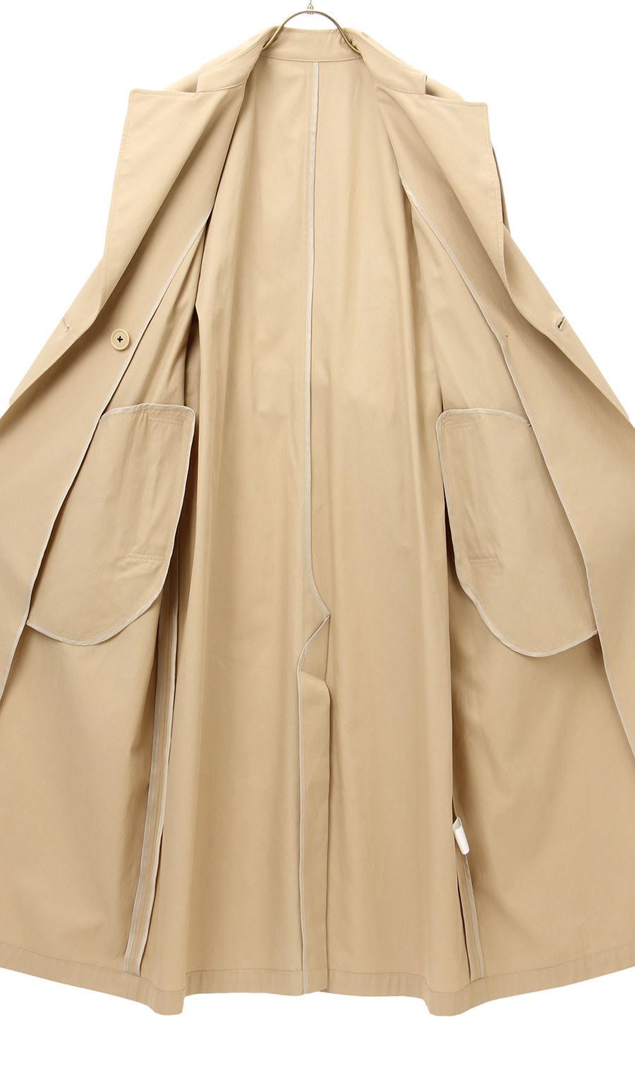 【訳アリ商品】ロングトレンチコート【一枚仕立て】 ベージュ 7号