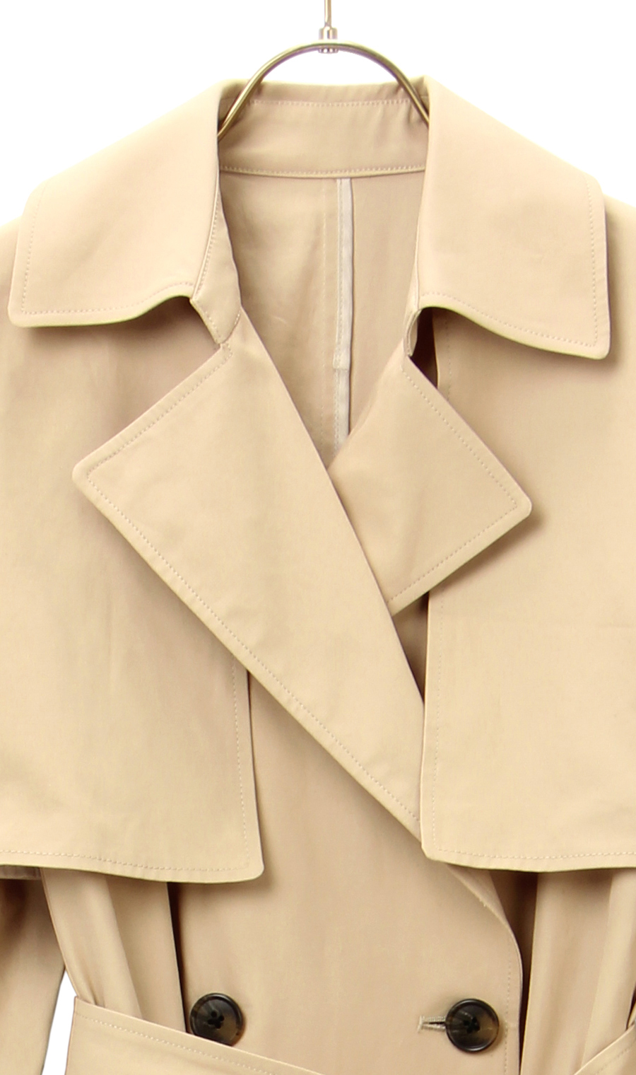 【訳アリ商品】ロングトレンチコート【一枚仕立て】 ベージュ 7号