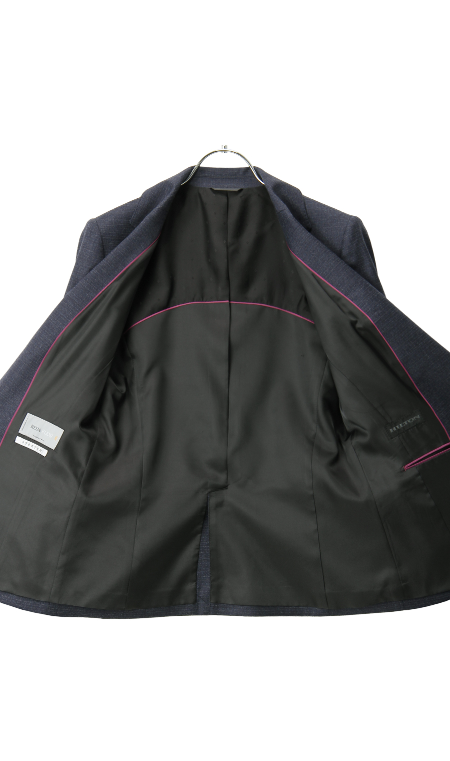 【訳アリ商品】1ボタンテーラードジャケット【イタリア製生地使用】【セットアップ着用可】 ネイビー 7号