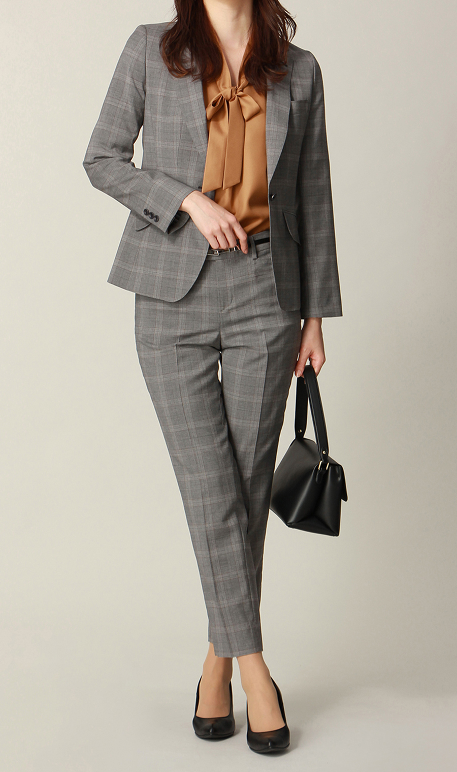 【訳アリ商品】1ボタンテーラードジャケット【イタリア製生地使用】【セットアップ着用可】 グレー 5号