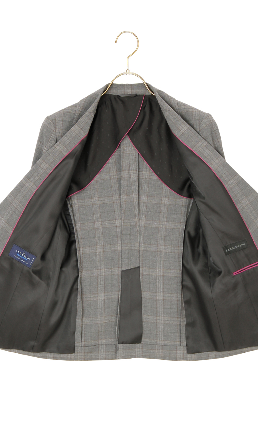 【訳アリ商品】1ボタンテーラードジャケット【イタリア製生地使用】【セットアップ着用可】 グレー 5号