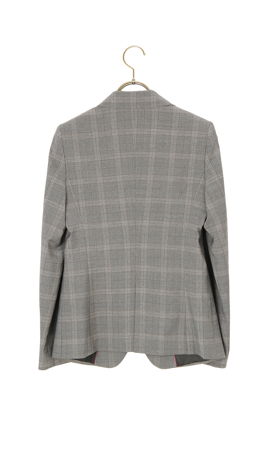 【訳アリ商品】1ボタンテーラードジャケット【イタリア製生地使用】【セットアップ着用可】 グレー 5号