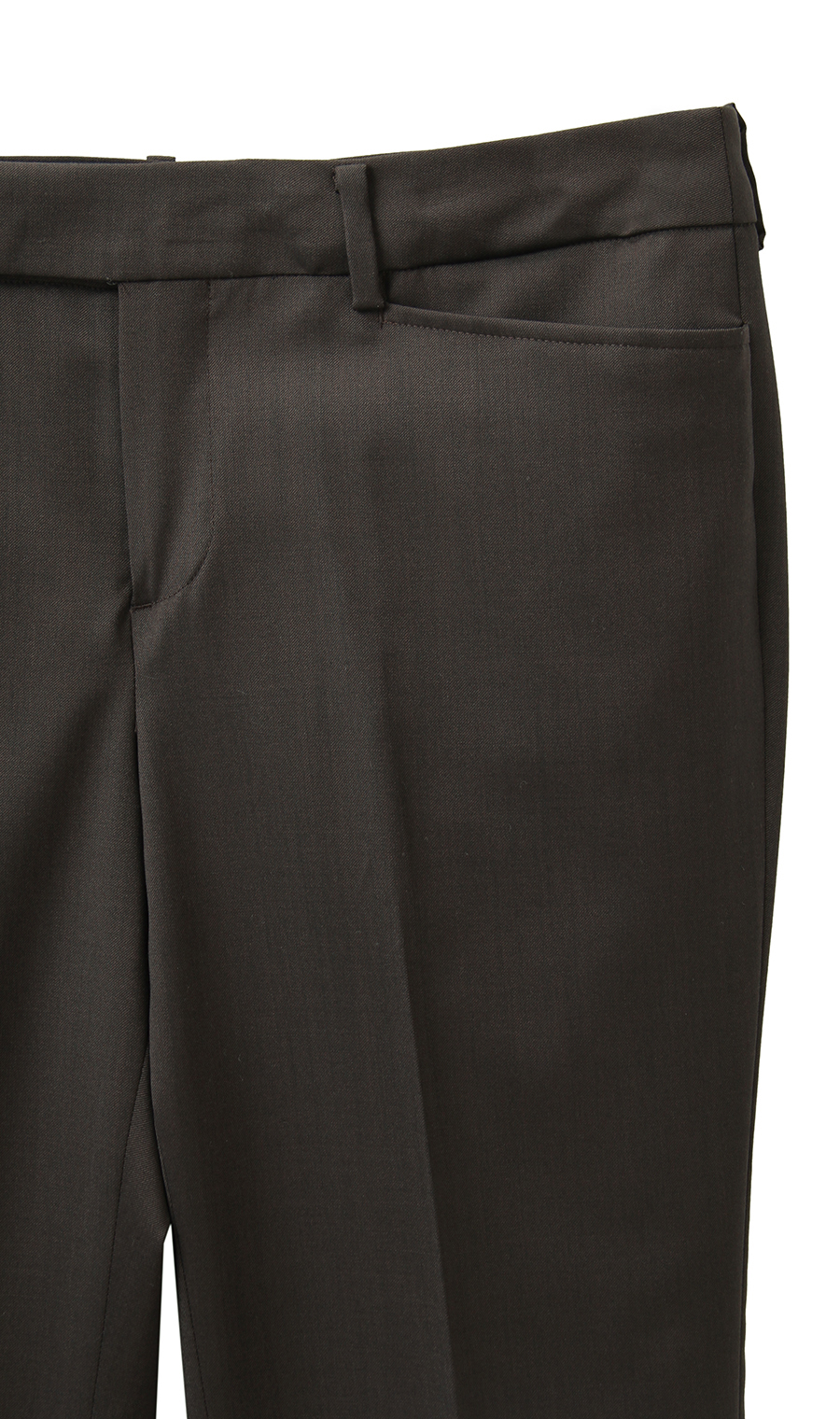 【訳アリ商品】テーパードパンツ【イタリア製生地使用】【セットアップ着用可】【裾上げ済み】 ブラウン 21号