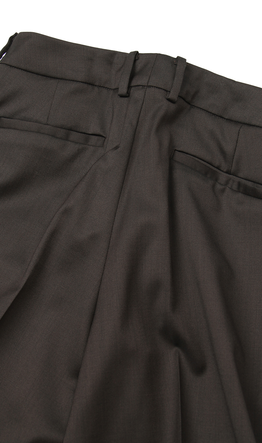 【訳アリ商品】テーパードパンツ【イタリア製生地使用】【セットアップ着用可】【裾上げ済み】 ブラウン 21号