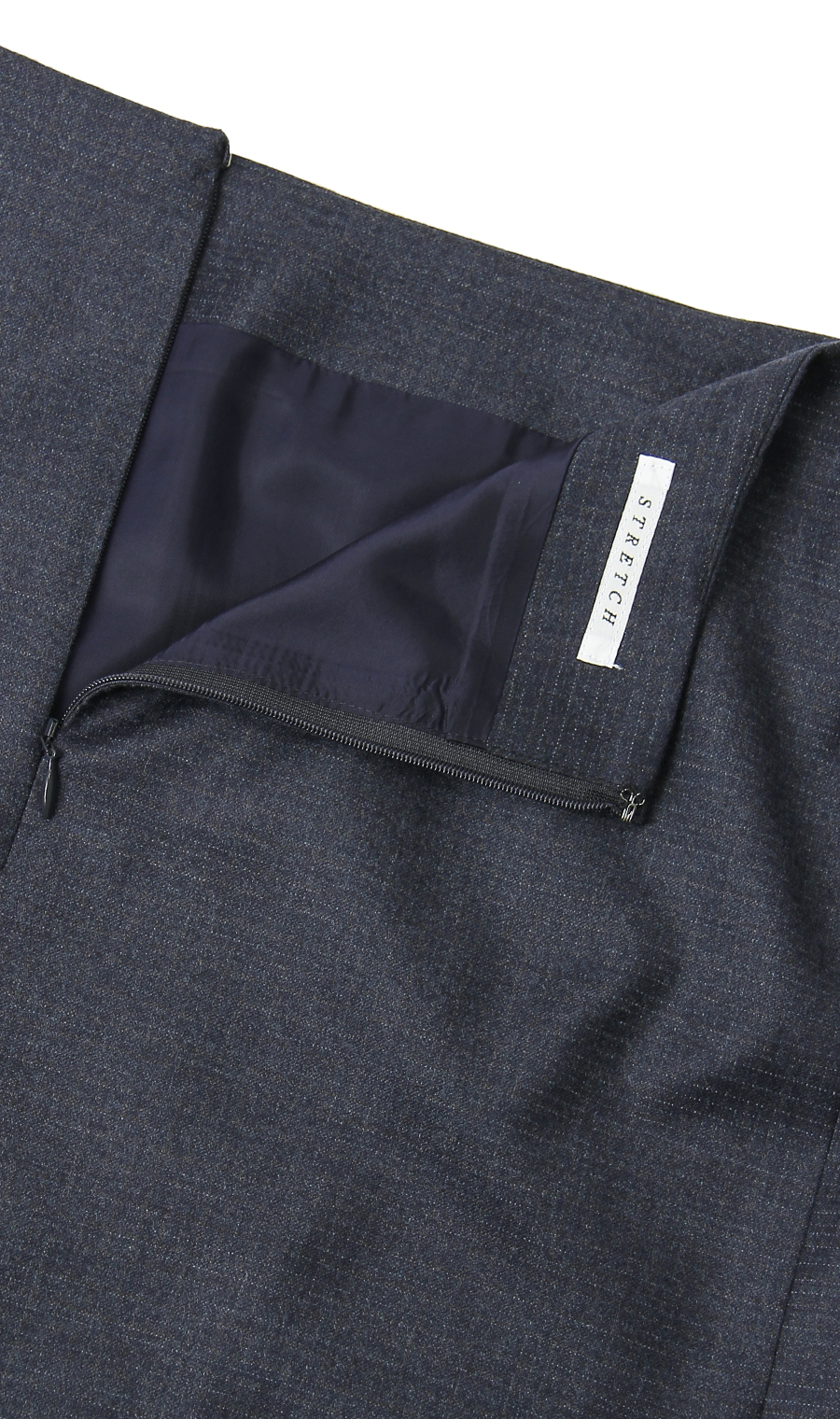 【訳アリ商品】タイトスカート【イタリア製生地使用】【セットアップ着用可】 ネイビー 7号