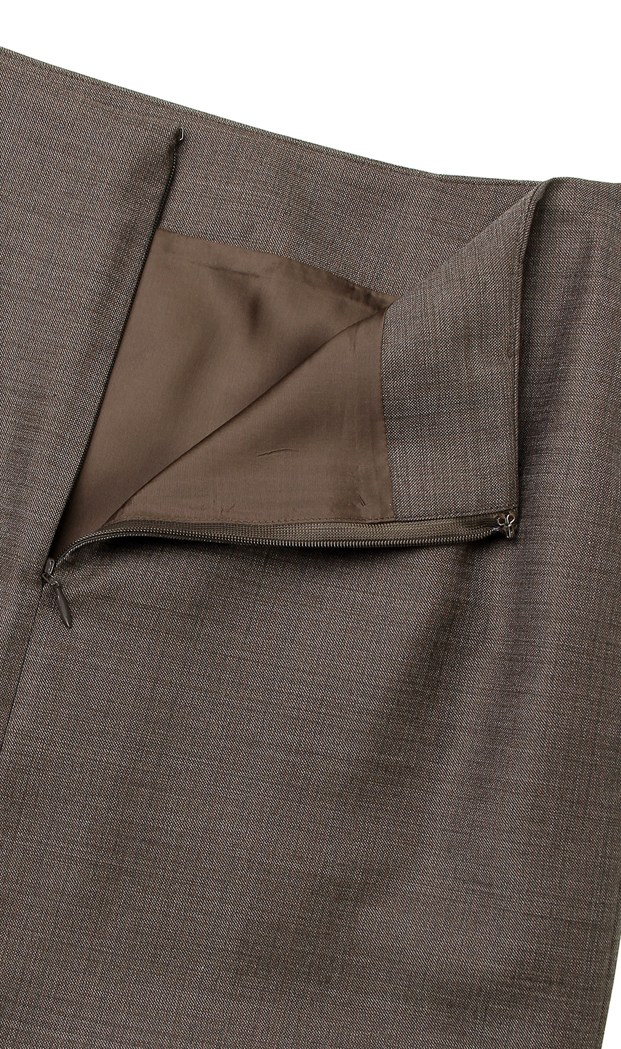 【訳アリ商品】タイトスカート【イタリア製生地使用】【セットアップ着用可】 ブラウン 17号