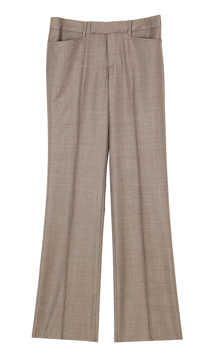 【訳アリ商品】セミフレアパンツ【イタリア製生地使用】【セットアップ着用可】 ベージュ 19号