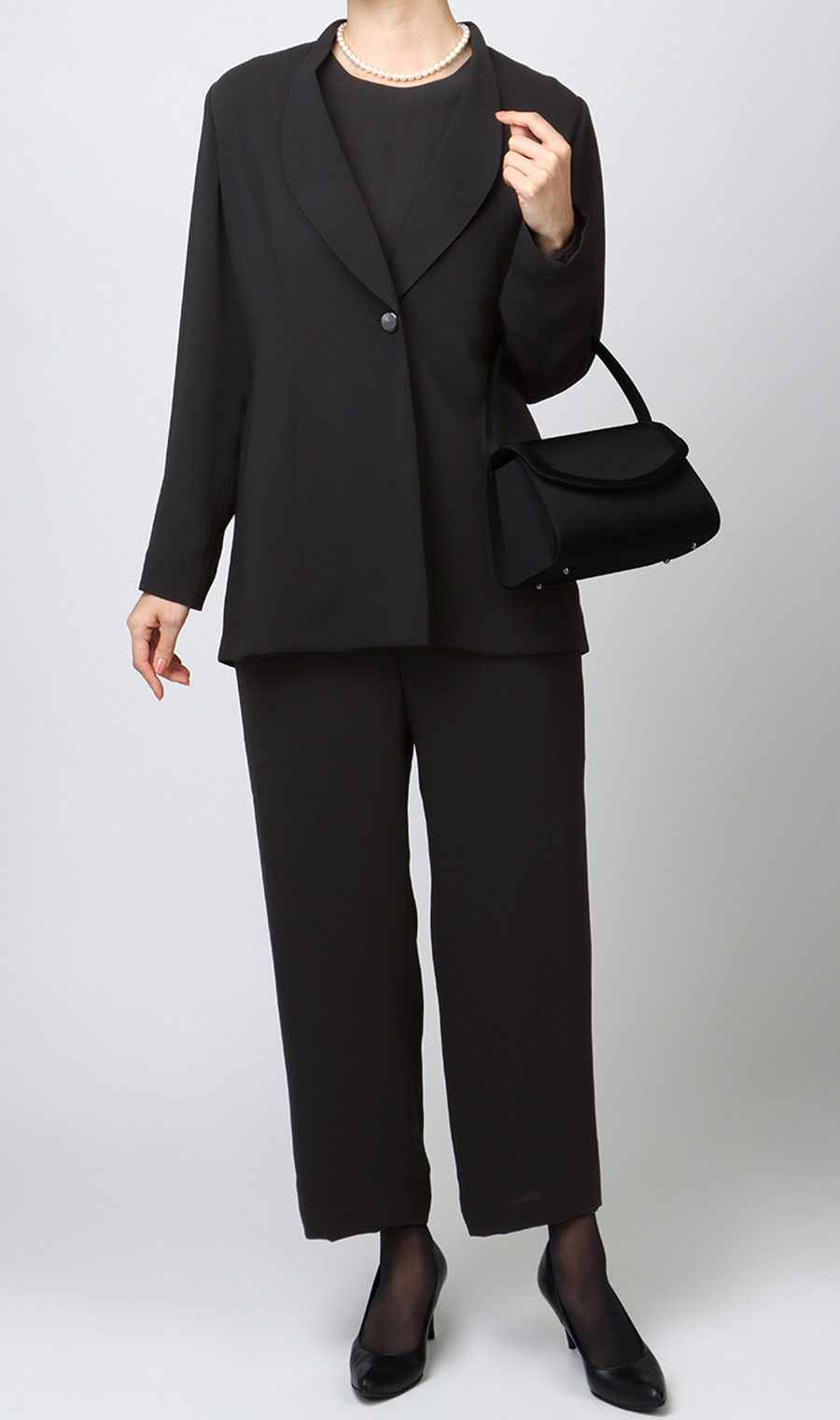 【訳アリ商品】ショールカラーフォーマルジャケット【セットアップ着用可】 ブラック M