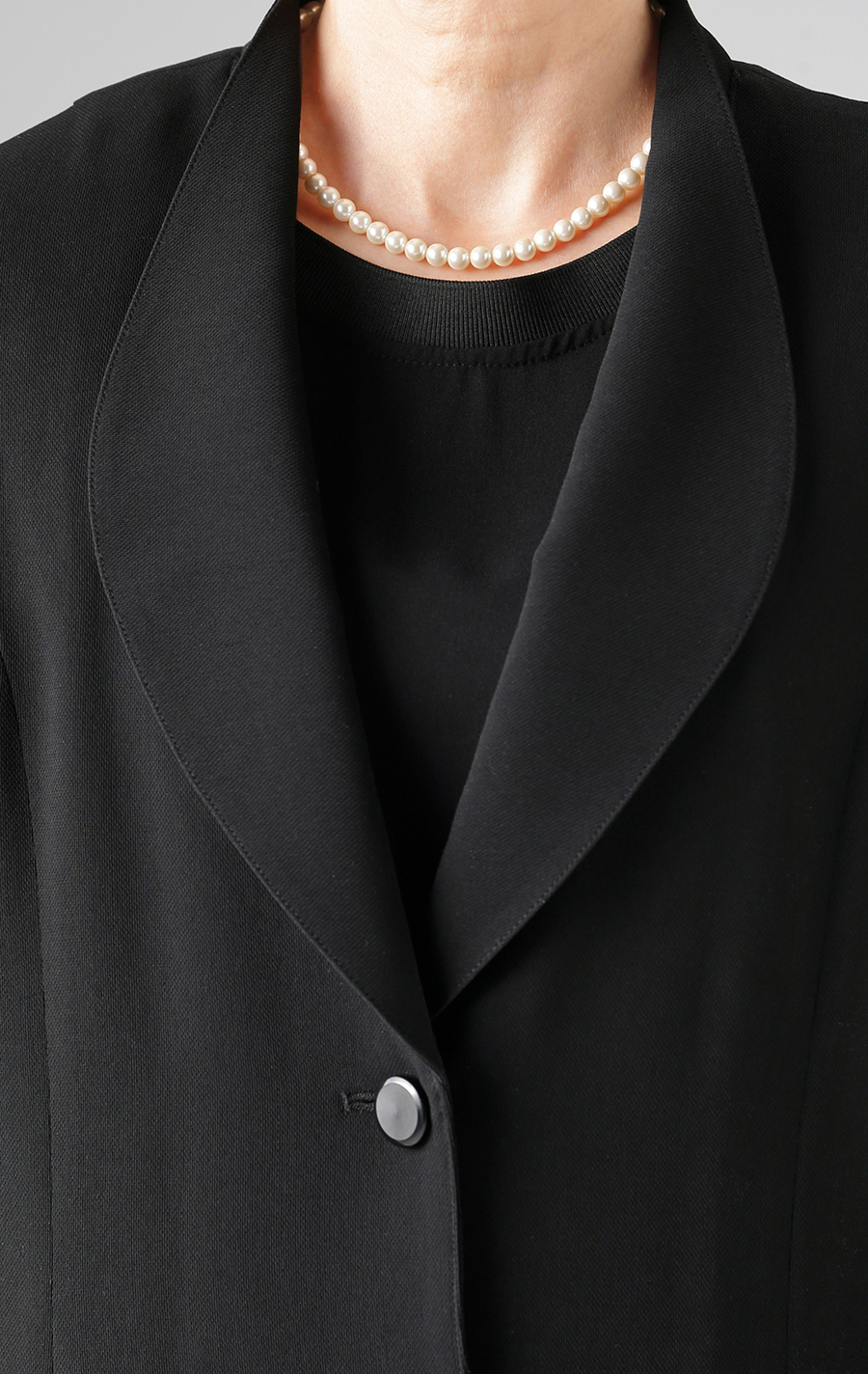 【訳アリ商品】ショールカラーフォーマルジャケット【セットアップ着用可】 ブラック M