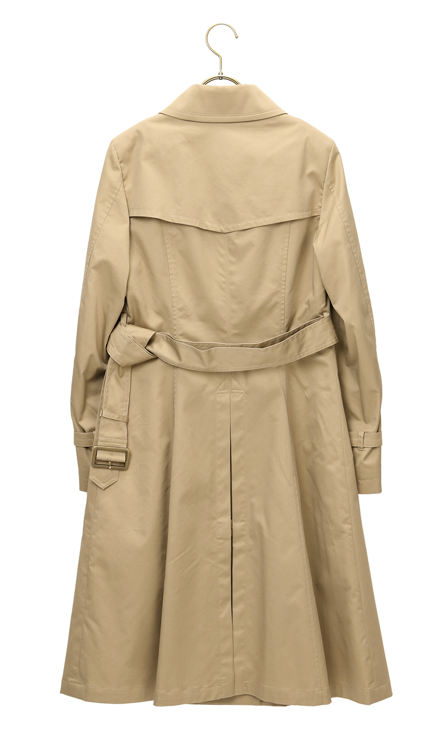 【訳アリ商品】ロング丈ダブルトレンチコート【撥水加工】 ベージュ 7号