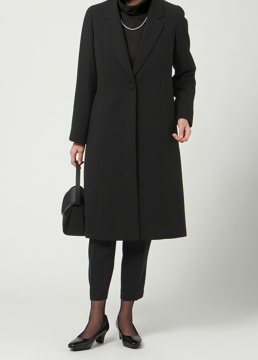 【訳アリ商品】チェスターコート【フォーマル対応コート】 ブラック 15号