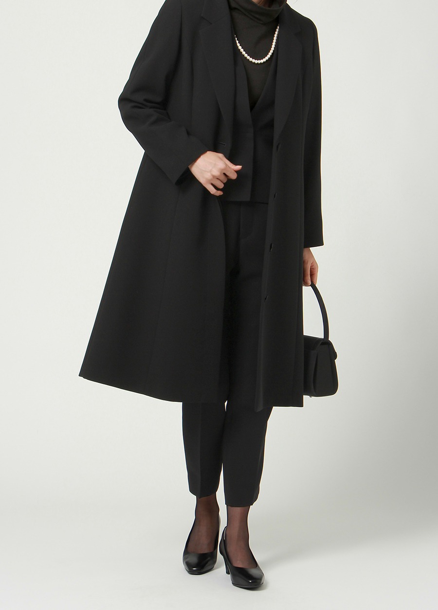 【訳アリ商品】チェスターコート【フォーマル対応コート】 ブラック 15号