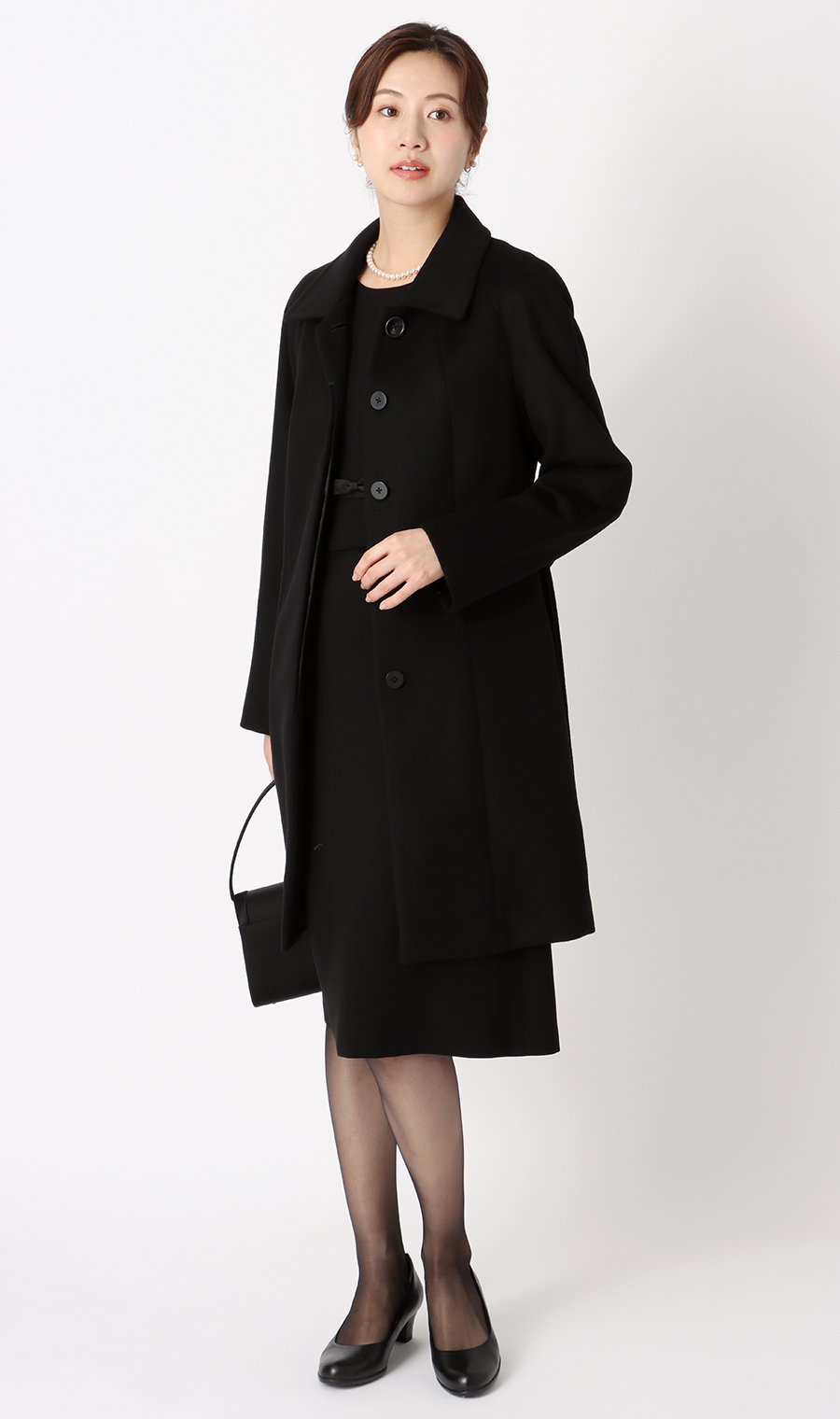 訳アリ商品】ステンカラーコート【カシミヤ混】【フォーマル対応コート