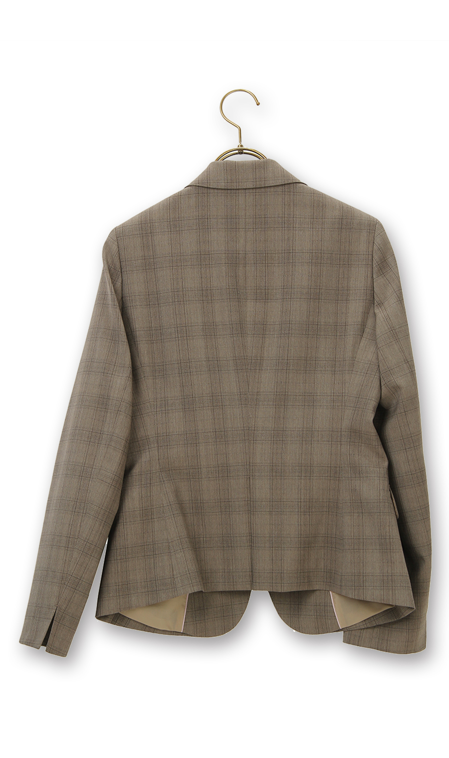 【訳アリ商品】1ボタンミドル丈テーラードジャケット【セットアップ着用可】 グレージュ 3号