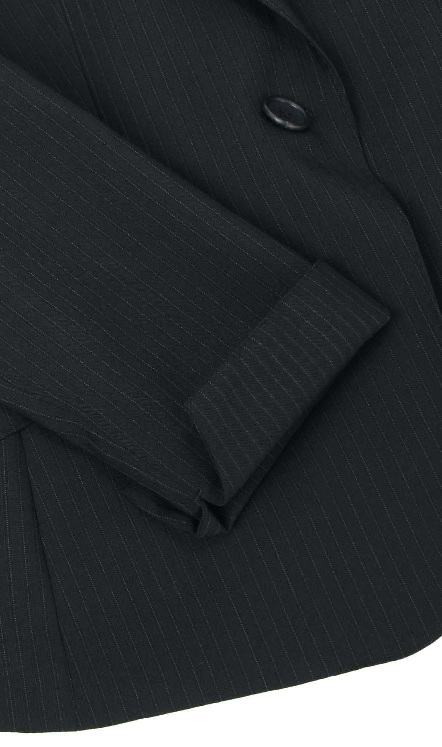 【訳アリ商品】1ボタンミドル丈テーラードジャケット【セットアップ着用可】 ブラック 5号