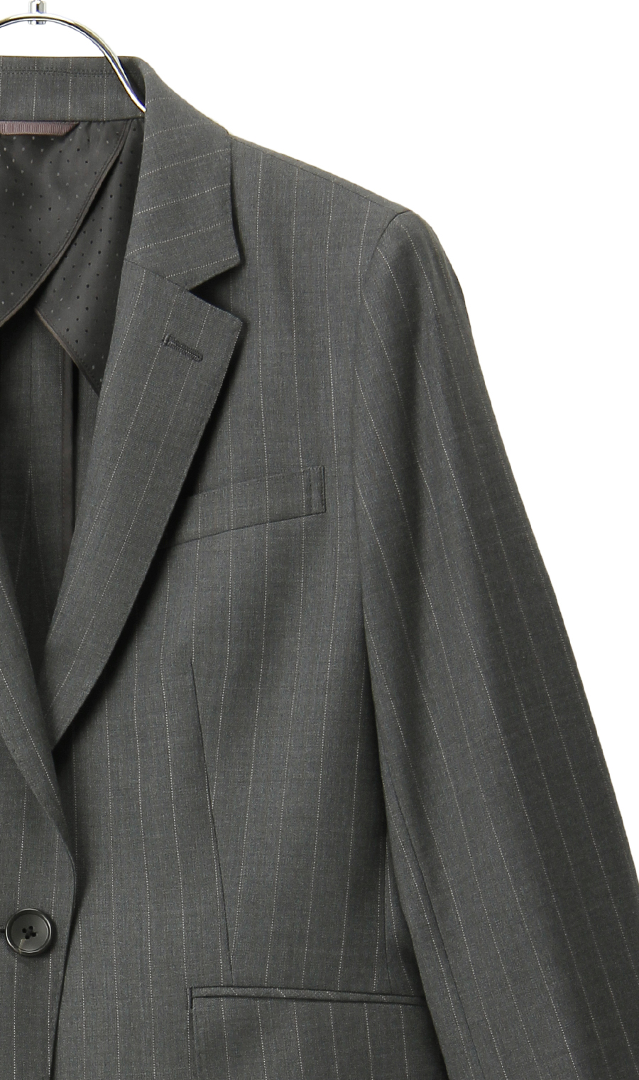 【訳アリ商品】1ボタンミドル丈テーラードジャケット【セットアップ着用可】 グレー 15号