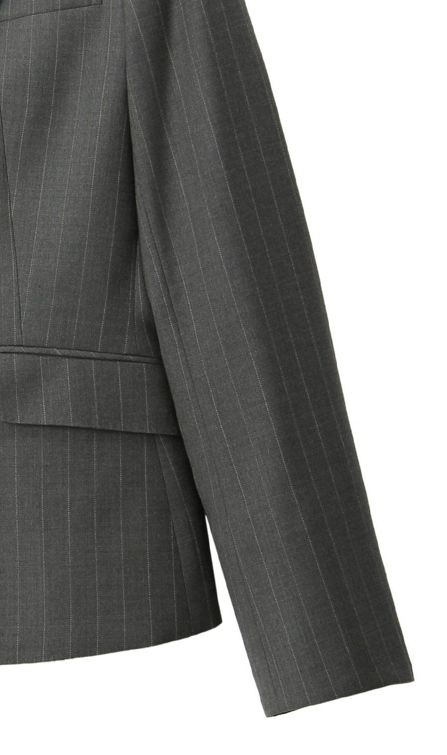 【訳アリ商品】1ボタンミドル丈テーラードジャケット【セットアップ着用可】 グレー 15号