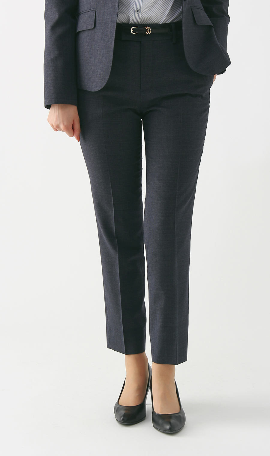 【訳アリ商品】テーパードパンツ【セットアップ着用可】【裾上げ済み】 ネイビー 19号