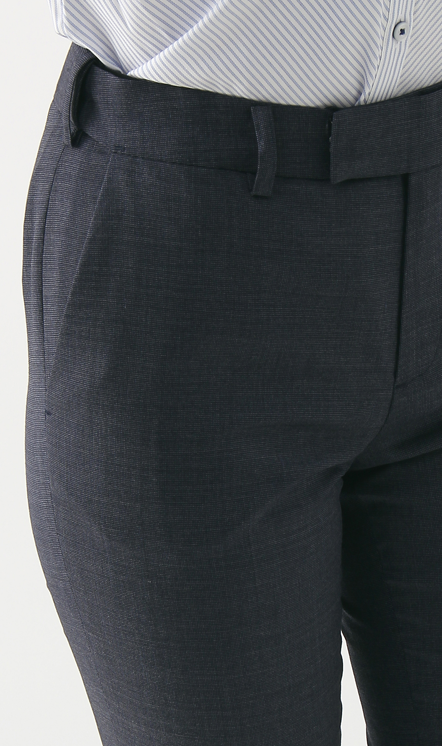 【訳アリ商品】テーパードパンツ【セットアップ着用可】【裾上げ済み】 ネイビー 19号