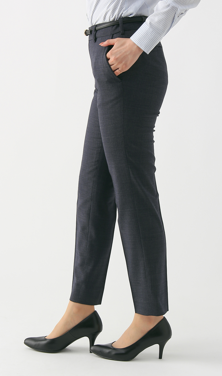 【訳アリ商品】テーパードパンツ【セットアップ着用可】【裾上げ済み】 ネイビー 19号