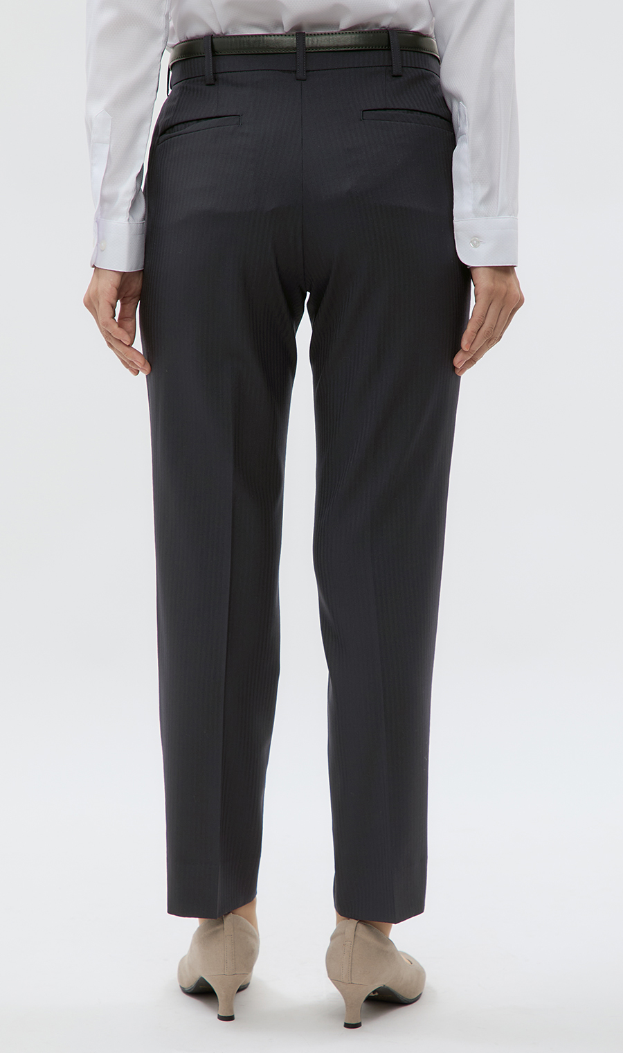 【訳アリ商品】テーパードパンツ【セットアップ着用可】【裾上げ済み】 ネイビー 3号