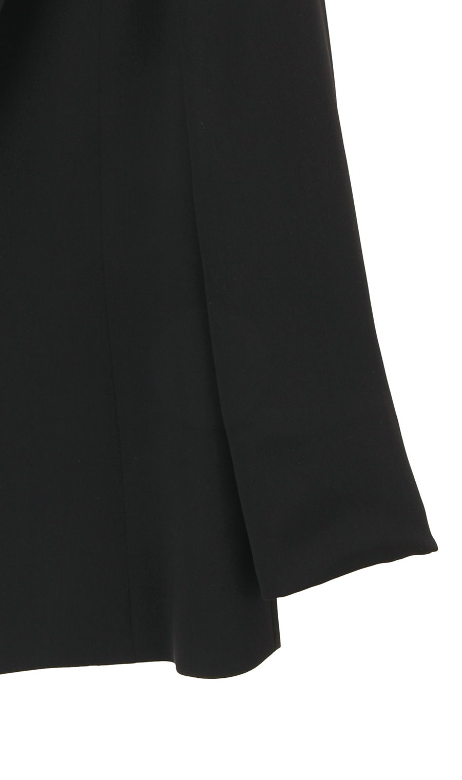 【訳アリ商品】ロング丈フロントホックジャケット【ウォッシャブル】 ブラック S