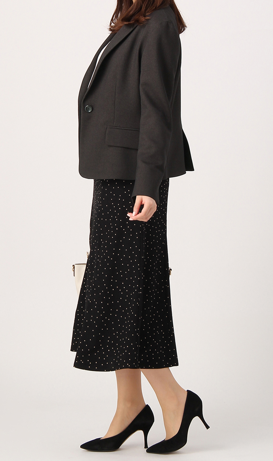 【訳アリ商品】テーラードジャケット【1ボタン】 ブラウン S