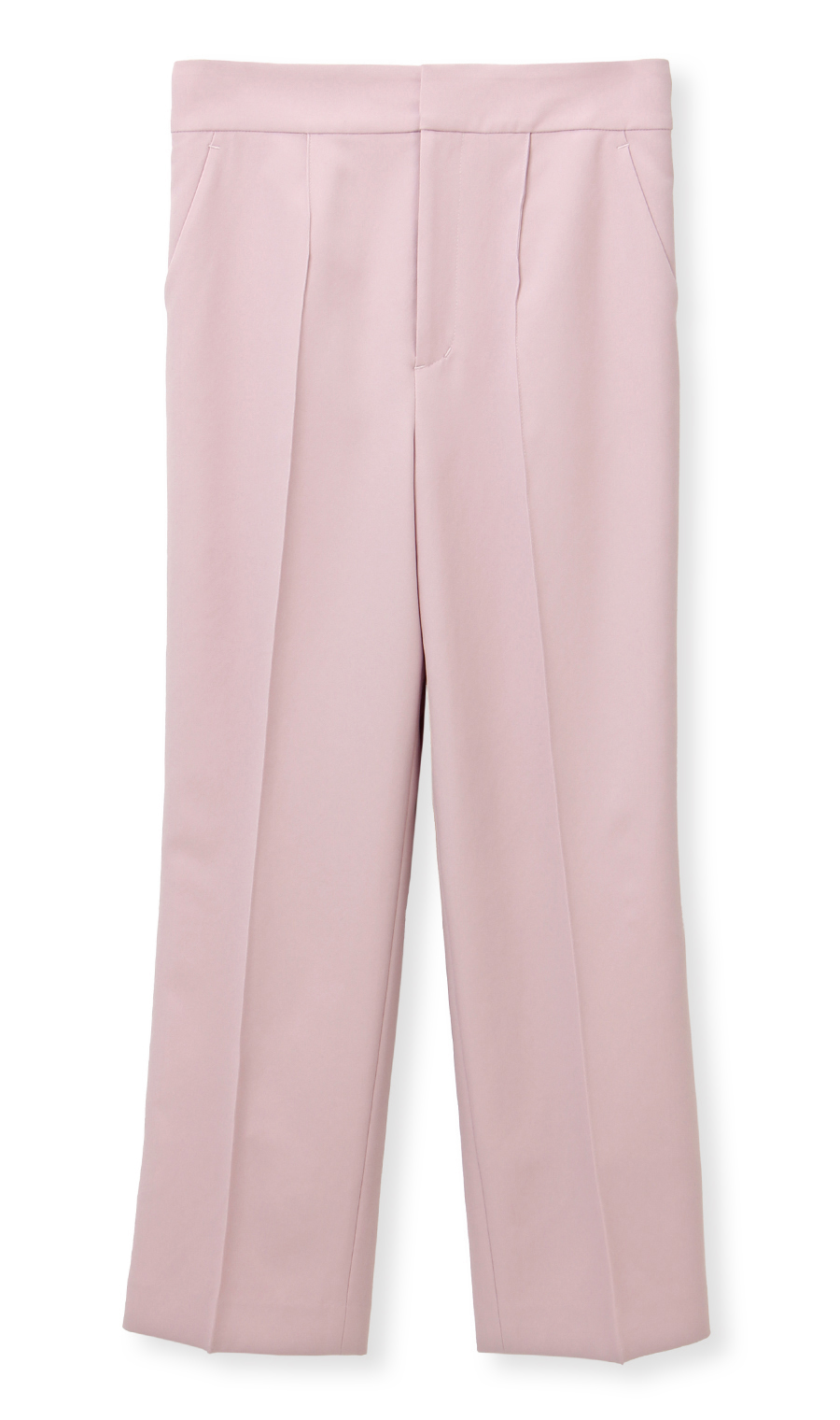 【訳アリ商品】太めテーパードパンツ【裾上げ済み】 ピンク S