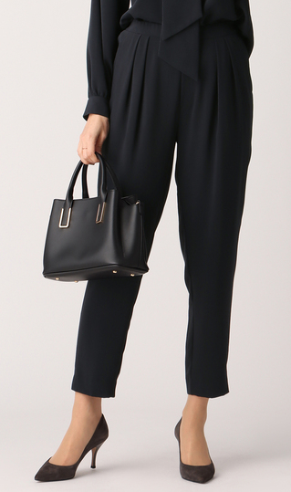 【訳アリ商品】テーパードイージーパンツ【裾上げ済み】