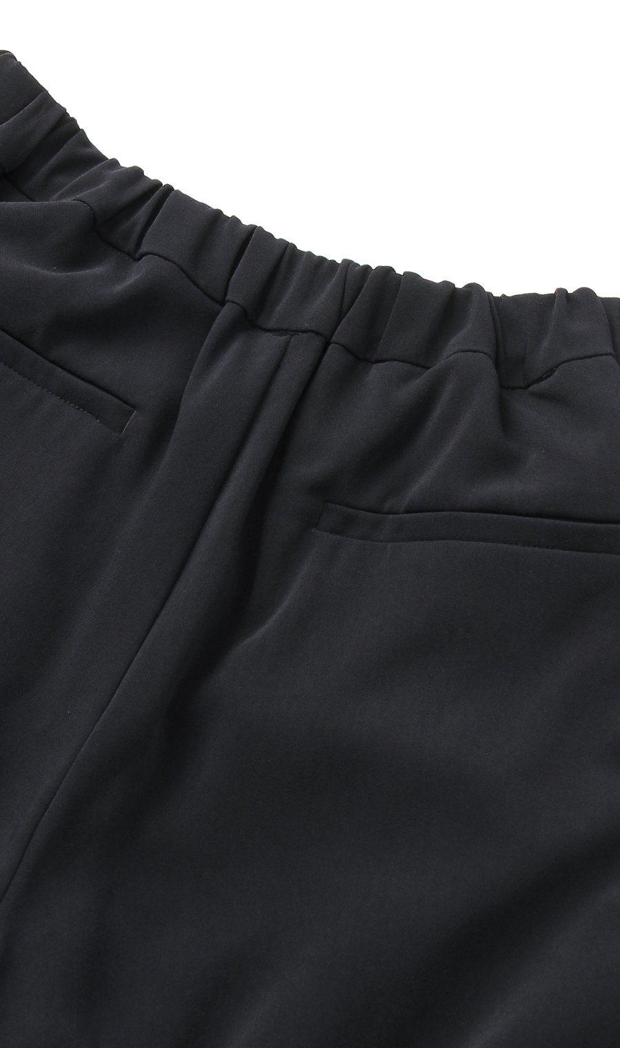 【訳アリ商品】テーパードイージーパンツ【裾上げ済み】 ネイビー S