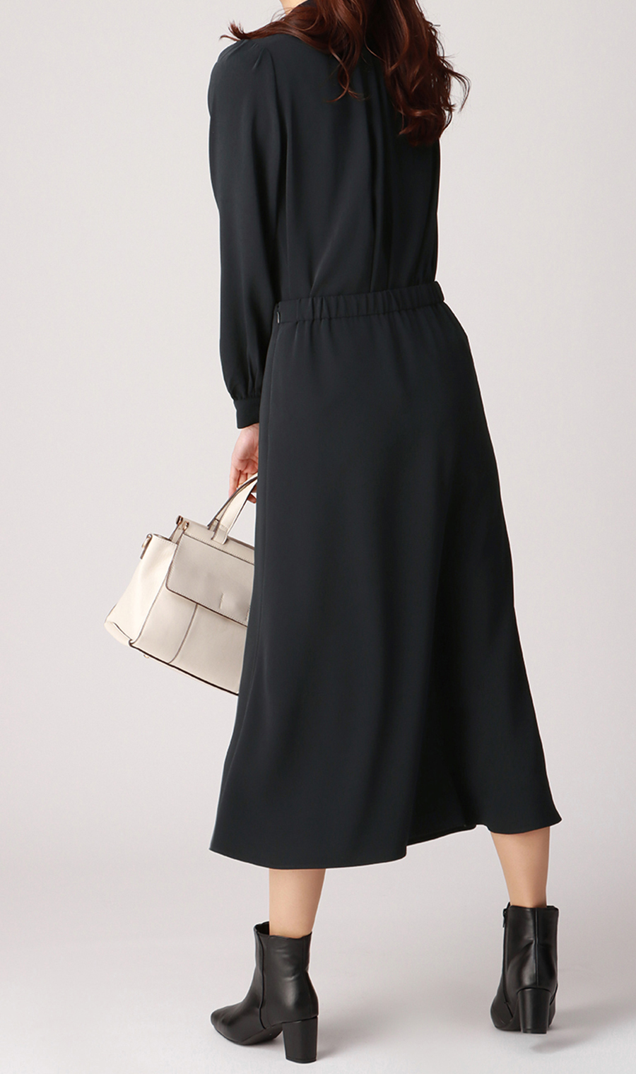 【訳アリ商品】アシメタックスカート【ウォッシャブル】 ネイビー S