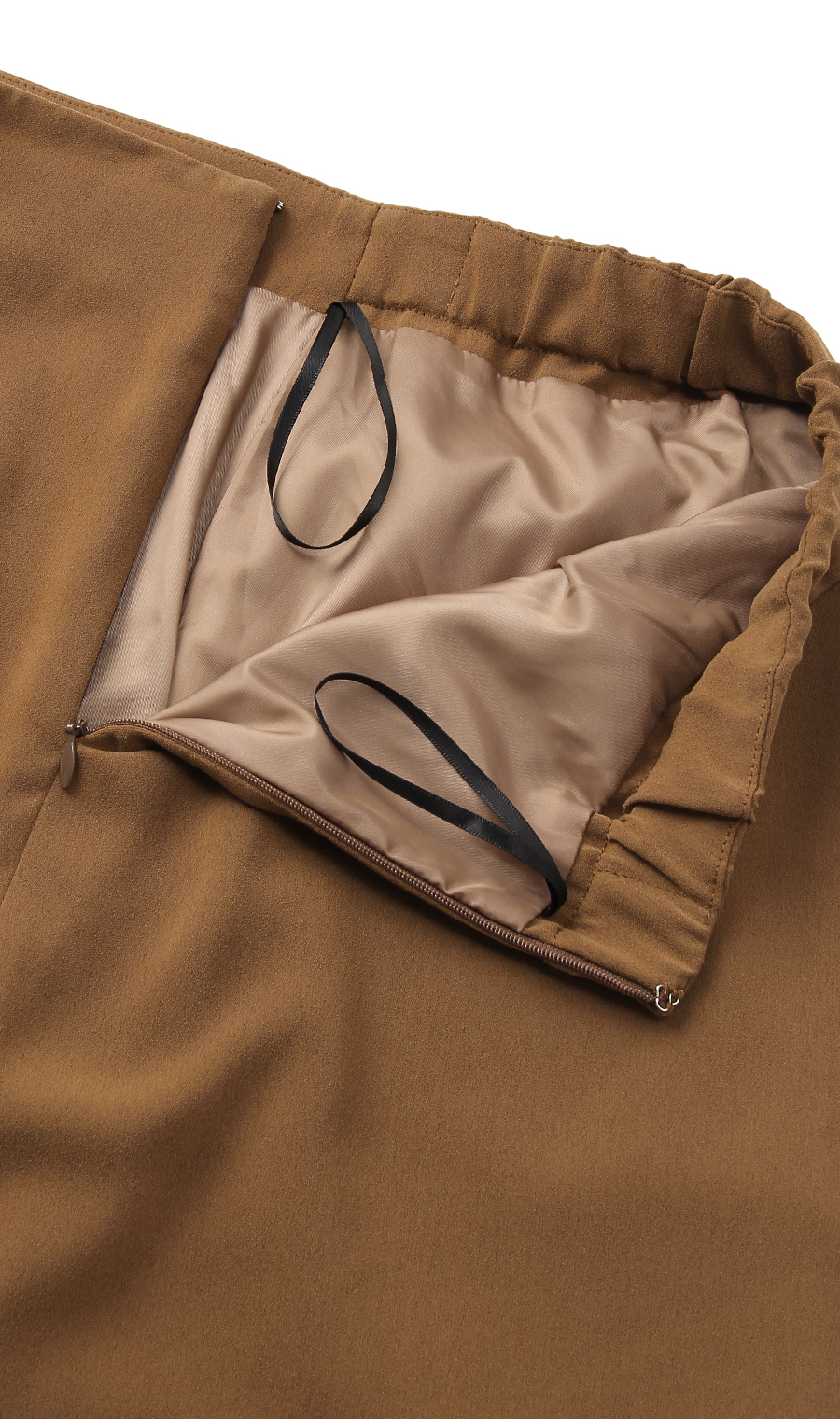 【訳アリ商品】アシメタックスカート【ウォッシャブル】 ブラウン S