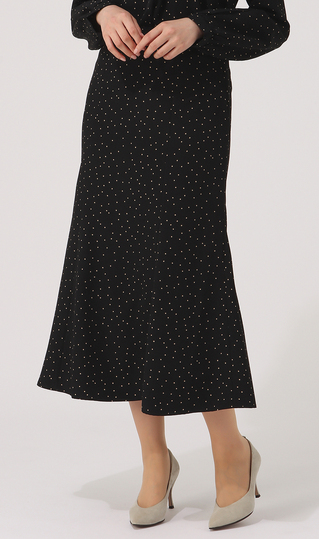 【訳アリ商品】ドットプリントマーメイドスカート【ウォッシャブル】