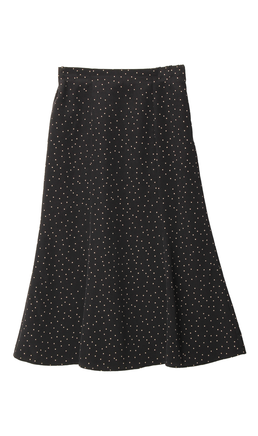 【訳アリ商品】ドットプリントマーメイドスカート【ウォッシャブル】 ブラック M