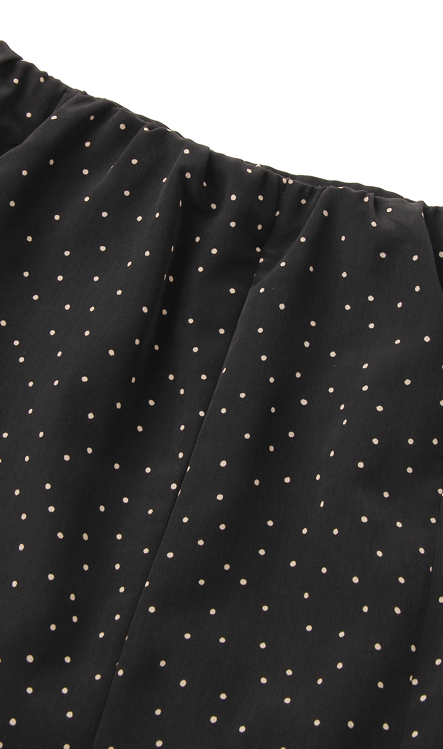 【訳アリ商品】ドットプリントマーメイドスカート【ウォッシャブル】 ブラック M