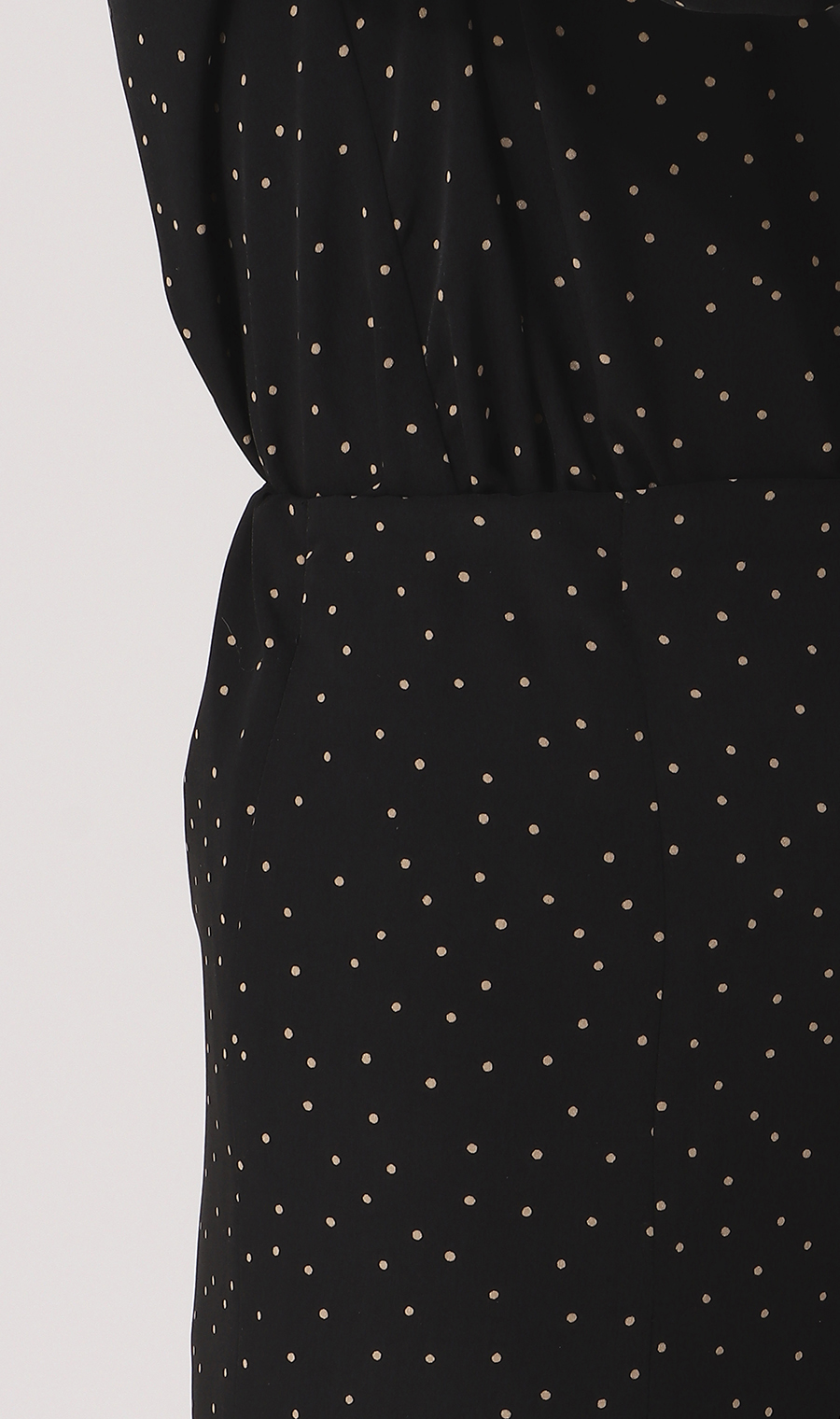 【訳アリ商品】ドットプリントマーメイドスカート【ウォッシャブル】 ブラック M