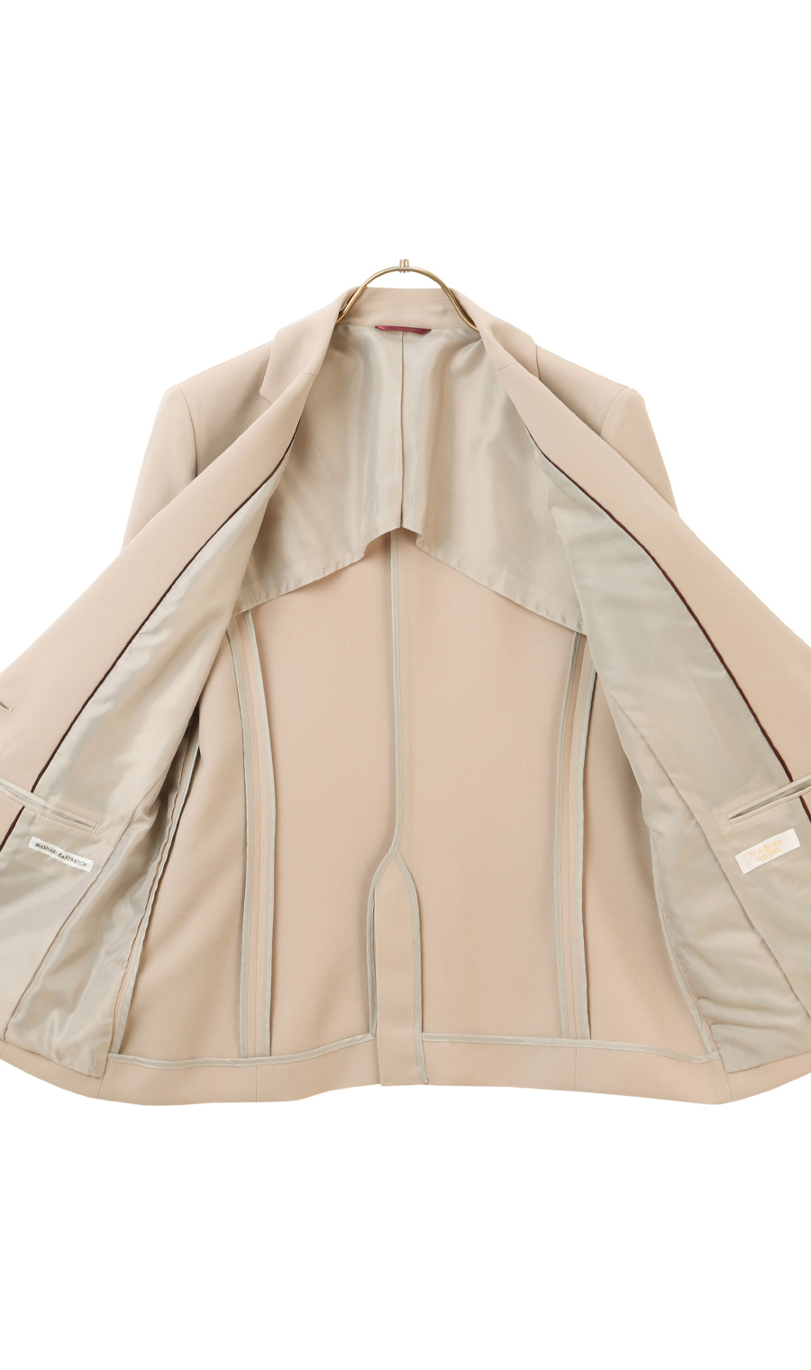 【訳アリ商品】1ボタンテーラードジャケット【セットアップ着用可】 ベージュ 11号